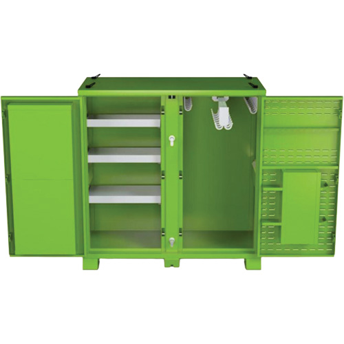 Armoire ventil&eacute;e pour le rangement d'&eacute;PI sur place, Acier, Vert lime haute visibilit&eacute; EastCoast Offshore Supplies