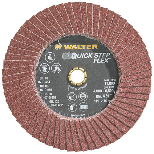 Disque &agrave; lamelles QUICK-STEP FLEX, 4-1/2" x Type 29, Grain 80, Oxyde d'aluminium EastCoast Offshore Supplies