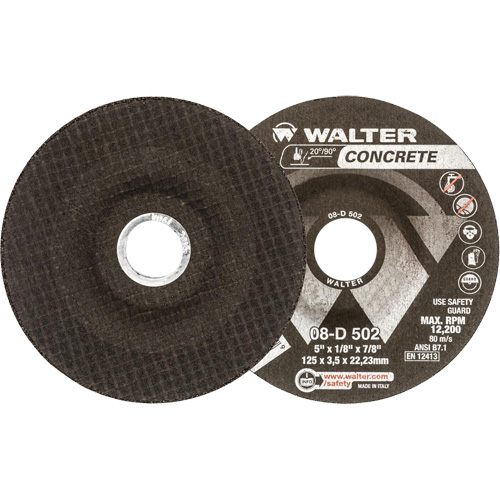 Depressed Centre Grinding Wheels - Concrete Type 27, 5" x 1/8", 7/8" Arbor, Type 27 EastCoast Offshore Supplies