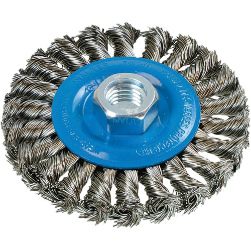 Wide Knotted Wire Wheel Brush, 5/8"-11 Arbor, Steel EastCoast Offshore Supplies