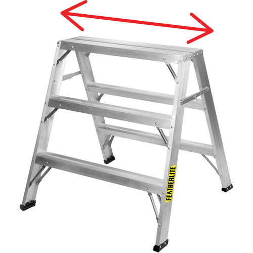 Industrial-Duty Sawhorse, 2' H x 31.9375" W x 23.50" D, 300 lbs. Capacity, Aluminum EastCoast Offshore Supplies