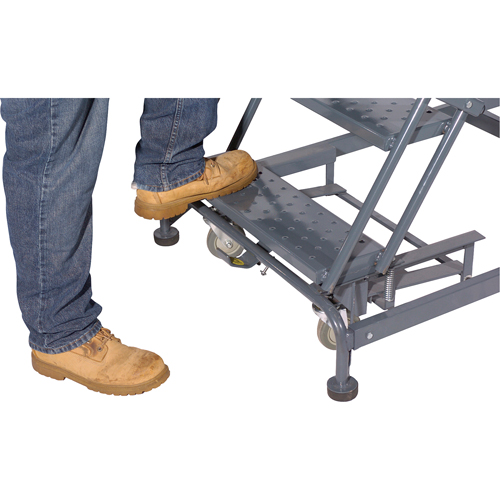 Weight Actuated Lockstep Rolling Ladders, 6 Steps, 24" Step Width, 60" Platform Height, Steel EastCoast Offshore Supplies