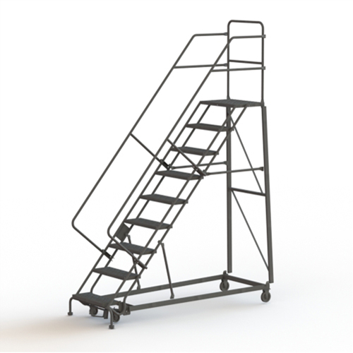 Heavy Duty Safety Slope Ladder, 9 Steps, Perforated, 50° Incline, 90" High EastCoast Offshore Supplies