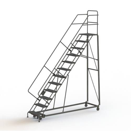 Heavy Duty Safety Slope Ladder, 12 Steps, Serrated, 50° Incline, 120" High EastCoast Offshore Supplies