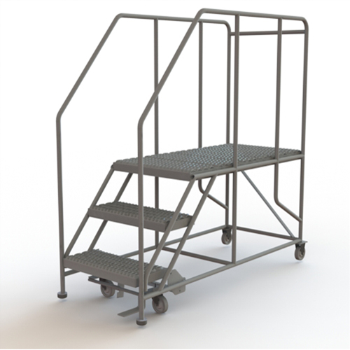 Mobile Work Platform, Steel, 3 Steps, 30" H, 47" D, 24" Step, Serrated EastCoast Offshore Supplies