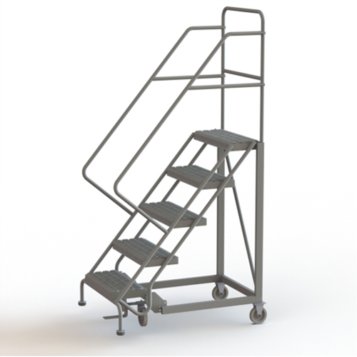 Safety Slope Rolling Ladder, 5 Steps, Serrated, 50° Incline, 50" High EastCoast Offshore Supplies