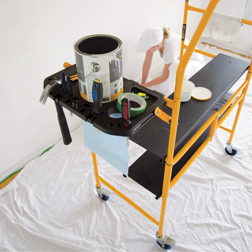 Jobsite Series 4' Safety Rail & Tool Shelf Scaffold Kit, Steel Frame, 49-1/2" D x 57-3/4" H EastCoast Offshore Supplies