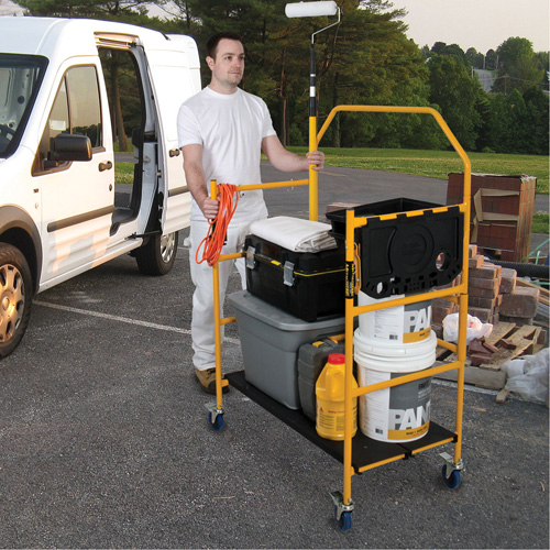 Jobsite Series 4' Safety Rail & Tool Shelf Scaffold Kit, Steel Frame, 49-1/2" D x 57-3/4" H EastCoast Offshore Supplies