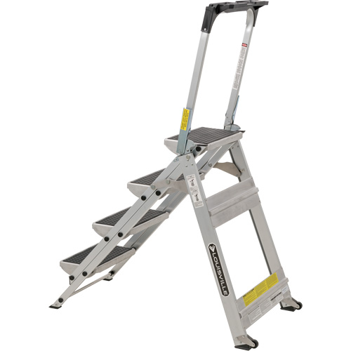 Tilt & Roll Step Stool Ladder, 4 Steps, 44.25" x 22.13" x 59" High EastCoast Offshore Supplies