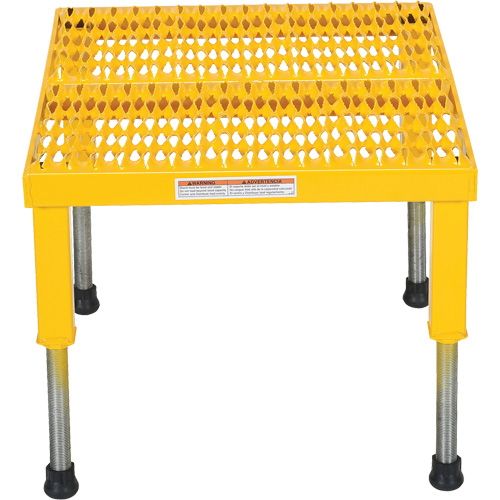 Plate-forme ajustable Step-Mate, 1 marche(s), 23-1/2" la x 19-9/16" lo x 16-1/2" h, Capacit&eacute; 500 lb EastCoast Offshore Supplies