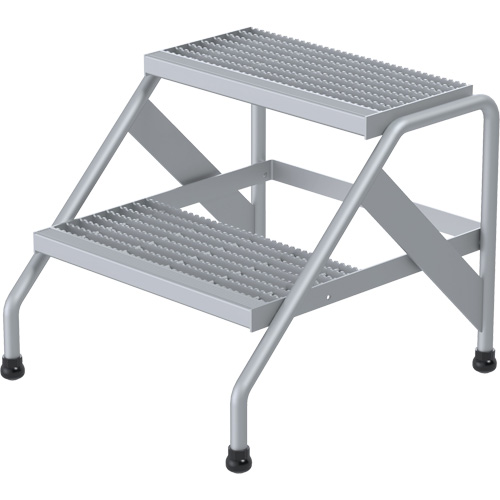 Aluminum Step Stand, 2 Step(s), 22-13/16" W x 24-9/16" L x 20" H, 500 lbs. Capacity EastCoast Offshore Supplies