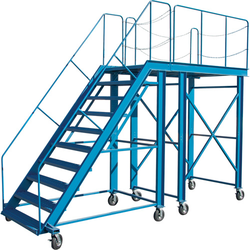 Snow Ladder, Steel, 10 Steps, 99" H, 85-1/2" D, 48" Step, Serrated EastCoast Offshore Supplies