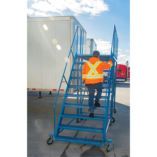 Snow Ladder, Steel, 10 Steps, 99" H, 85-1/2" D, 48" Step, Serrated EastCoast Offshore Supplies