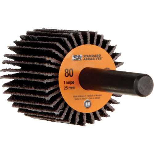 Standard Abrasives Flap Wheel, Aluminum Oxide, 80 Grit, 1" x 1" x 1/4" EastCoast Offshore Supplies
