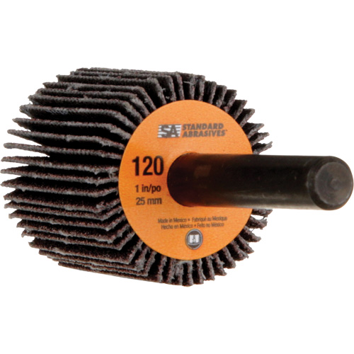 Meule &agrave; lamelles Standard Abrasives, Oxyde d'aluminium, Grain 120, 1" x 1" x 1/4" EastCoast Offshore Supplies