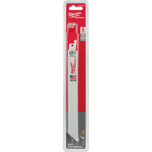 Lame de scie alternative Sawzall, Bim&eacute;tal, 10-14 Dents par pouce, 8" lo x 5/8" la EastCoast Offshore Supplies