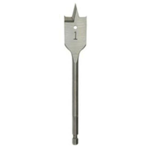 Flat Boring Bit, 1-1/8" Diameter, 1/4" Hex Shank, 6" Length EastCoast Offshore Supplies