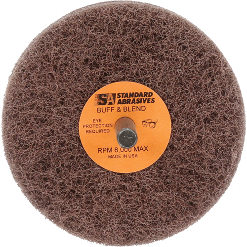 Standard Abrasives Buff & Blend Wheel, 3" Dia. x 2" W, 1/4" Arbor, Aluminum Oxide EastCoast Offshore Supplies