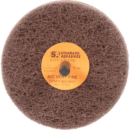 Standard Abrasives Buff & Blend Wheel, 3" Dia. x 3" W, 1/4" Arbor, Aluminum Oxide EastCoast Offshore Supplies