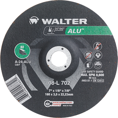 Depressed Centre Grinding Wheels - Aluminium Type 27, 7" x 1/8", 7/8" Arbor, Type 27 EastCoast Offshore Supplies