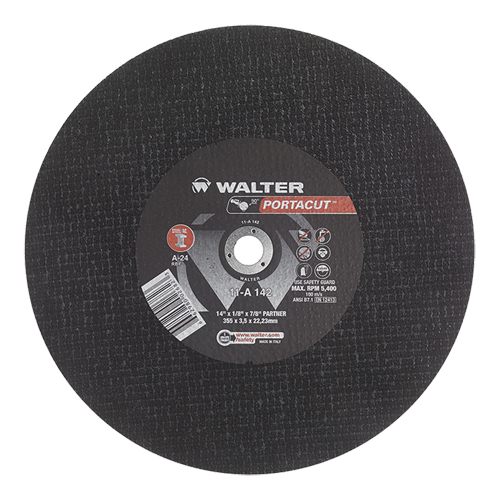 Portacut High Speed Cut-Off Wheel, 14" x 1/8", 7/8" Arbor, Type 1, Aluminum Oxide, 5400 RPM EastCoast Offshore Supplies