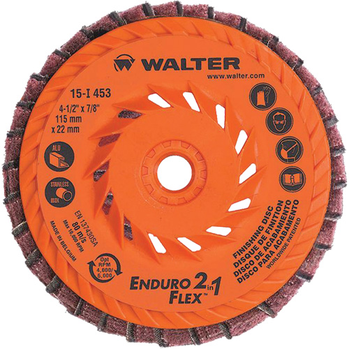 Meule &agrave; lamelles Enduro-Flex 2-in-1, 4-1/2" x 5/8"-11, Grain 80, C&eacute;ramique EastCoast Offshore Supplies