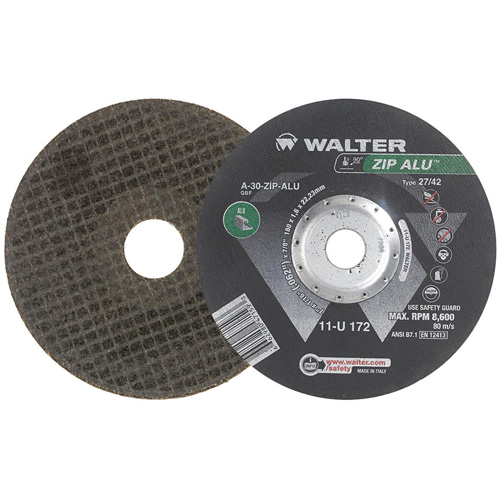Zip Alu Cut-Off Wheel, 7" x 1/16", 7/8" Arbor, Type 27, Aluminum Oxide, 8600 RPM EastCoast Offshore Supplies