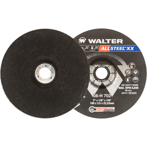 Allsteel XX Depressed Centre Grinding Wheels, 7" x 1/8", 7/8" Arbor, Type 27 EastCoast Offshore Supplies