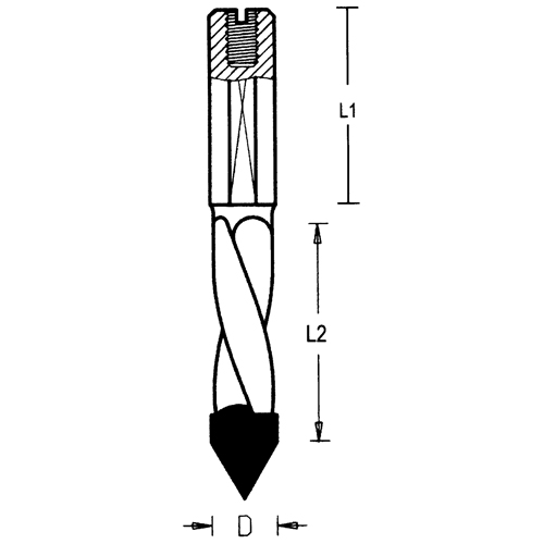 Forets pour trou de passage &agrave; pointes au carbure, Diam&egrave;tre de 5 mm EastCoast Offshore Supplies