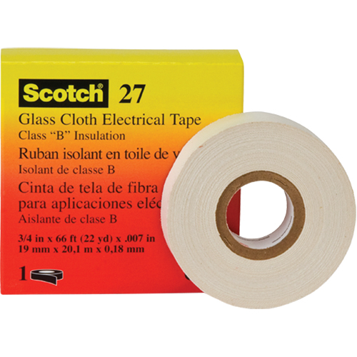 Scotch&reg; 27 Glass Cloth Electrical Tape, 19 mm (3/4") W x 20 m (66') L EastCoast Offshore Supplies