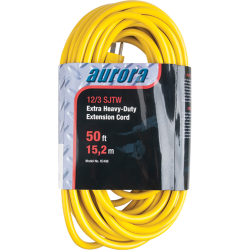 Cordon rallonge en vinyle, Ext&eacute;rieur, SJTW, AWG 12/3, 15 A, 50' EastCoast Offshore Supplies