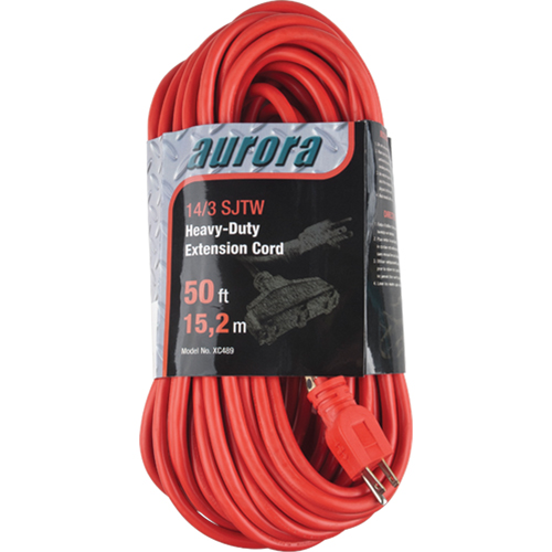 Cordon rallonge en vinyle, Ext&eacute;rieur, SJTW, AWG 14/3, 15 A, 3 prise(s), 50' EastCoast Offshore Supplies
