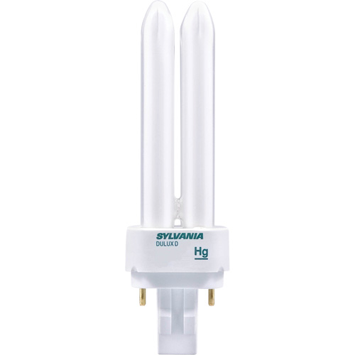 Dulux&reg; D Preheat Double-Tube Compact Fluorescent Lamp, D (T4), 26 W, 4100 K, G24Q-3 Base, 10000 hrs. EastCoast Offshore Supplies