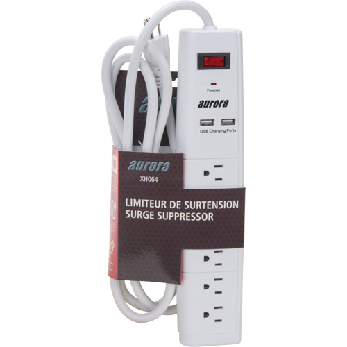USB Charging Surge Protector, 6 Outlets, 1200 J, 1875 W, 6' Cord EastCoast Offshore Supplies