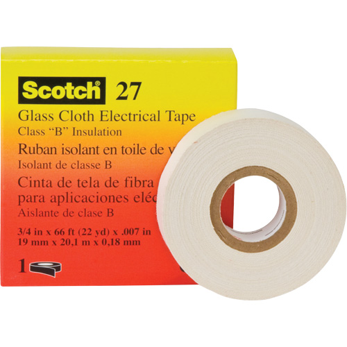 Scotch&reg; 27 Glass Cloth Electrical Tape, 12 mm (1/2") W x 20 m (66') L EastCoast Offshore Supplies