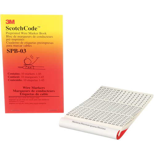 ScotchCode Pre-Printed Wire Marker Book EastCoast Offshore Supplies