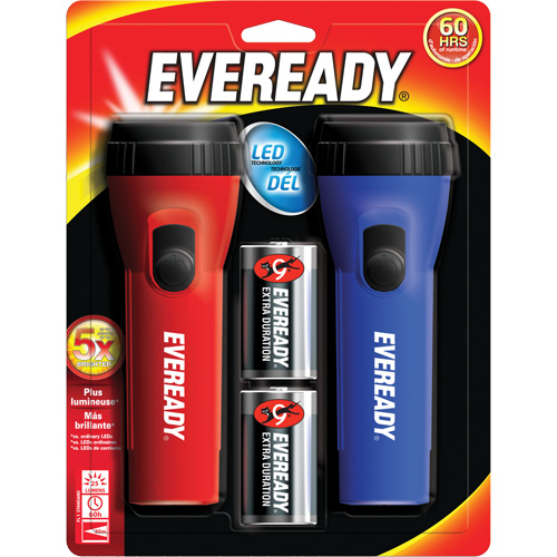 Eveready&reg; General Purpose Flashlight Kit, LED, 25 Lumens, D Batteries EastCoast Offshore Supplies