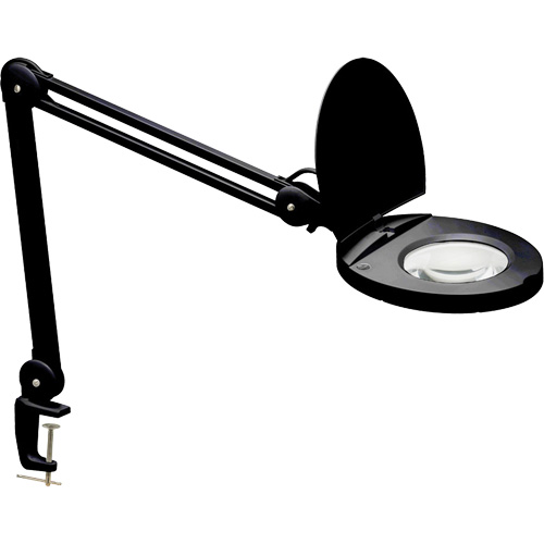 Lampe loupe ajustable, Dioptrie 3, Ampoule DEL, Bras de 47", Pinces serre-joints, Noir EastCoast Offshore Supplies