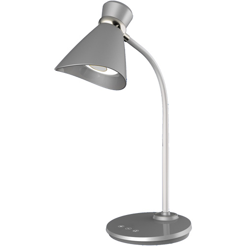 Lampe de bureau, 6 W, DEL, Col 16", Argent EastCoast Offshore Supplies