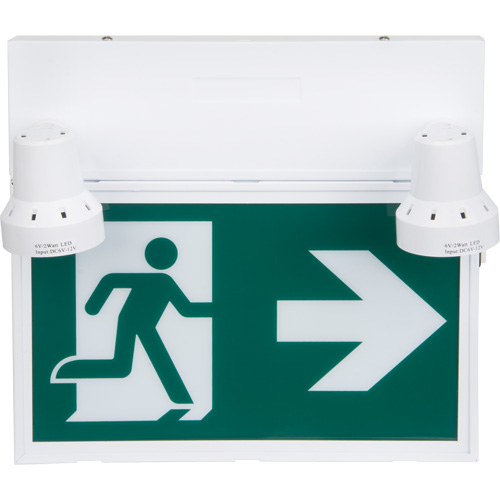 Running Man Sign with Security Lights, LED, Battery Operated/Hardwired, 12-1/10" L x 11" W, Pictogram EastCoast Offshore Supplies