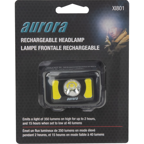 Lampe frontale, DEL, 350 lumens, 2 hres de fonctionnement, piles Rechargeable EastCoast Offshore Supplies