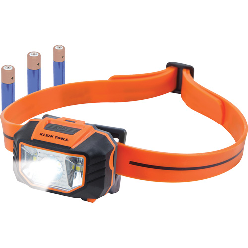Headlamp with Silicone Hardhat Strap, LED, AAA Batteries, Plastic EastCoast Offshore Supplies