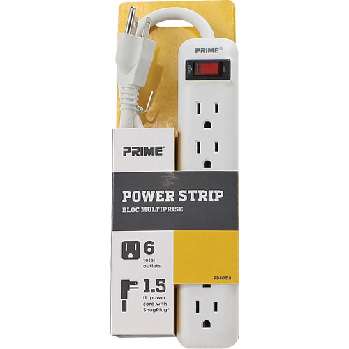 Power Strip, 6 Outlet(s), 1-1/2', 15 A, 1875 W, 125 V EastCoast Offshore Supplies