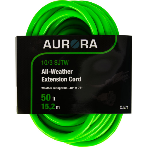 Industrial Extension Cord, All-Weather, SJTW, 10/3 AWG, 15 A, 50' EastCoast Offshore Supplies