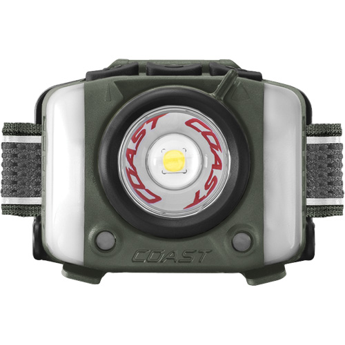 Lampe frontale FL97R &agrave; trois couleurs avec syst&egrave;me Twist Focus et commande vocale, DEL, 830 lumens, 2 hres de fonctionnement, piles Rechargeable EastCoast Offshore Supplies