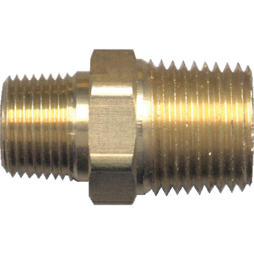 Reducing Hex Nipple, Brass, 1/2" x 3/8", NPT x NPT EastCoast Offshore Supplies
