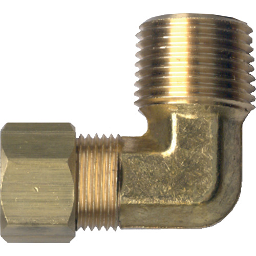 90° Pipe Elbow Fitting, Tube x Male Pipe, Brass, 1/4" x 1/2" EastCoast Offshore Supplies