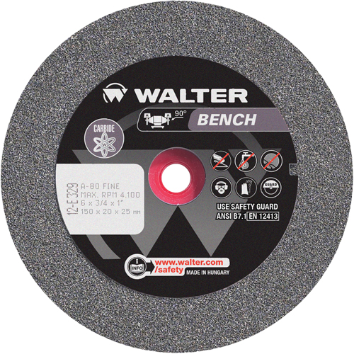 Bench Grinding Wheel, 6" x 3/4", 1" Arbor, 1 EastCoast Offshore Supplies