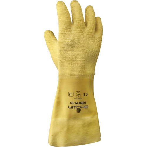 Gants pour usage g&eacute;n&eacute;ral 67NFW, 10/Grand, R&ecirc;vetement Latex de caoutchouc, Enveloppe en Coton EastCoast Offshore Supplies