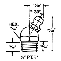 Raccord, Filetage de 1/8" EastCoast Offshore Supplies